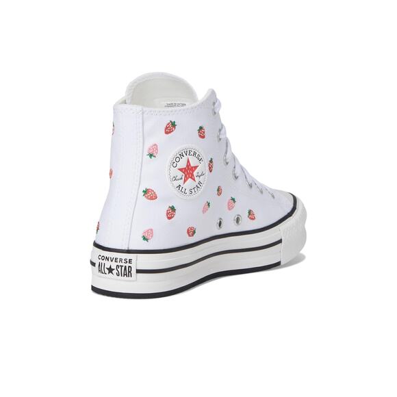 NWT Converse Chuck Taylor Eva Lift Big Kid Platform White/Red Size 5 - Picture 3 of 7
